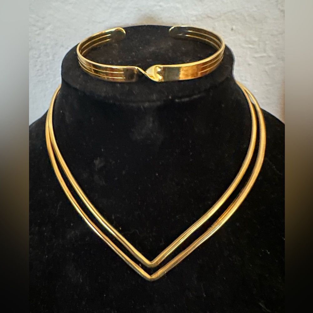 Vintage Heart Choker w/Bracelet